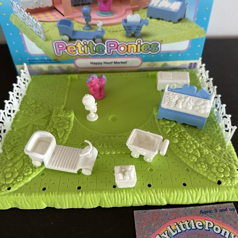 My Little Pony PETITE PONIES Happy Hoof Market W/ Box Hasbro 1989 Missing Pieces